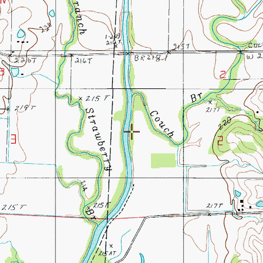 Topographic Map of Kemper Branch, MO