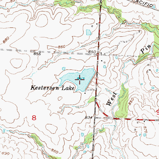 Topographic Map of Kestersen Lake, MO