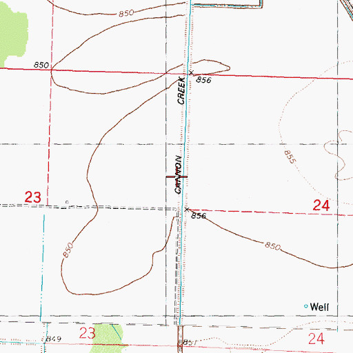 Topographic Map of Kimsey Creek, MO