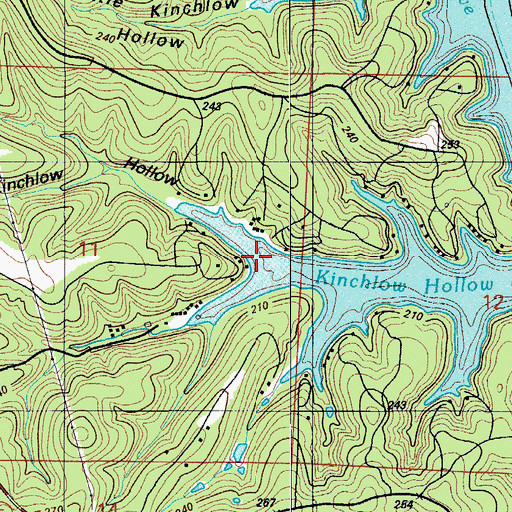 Topographic Map of Kinchlow Hollow, MO