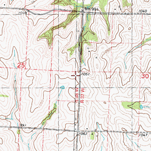 Topographic Map of Kings Grove School (historical), MO