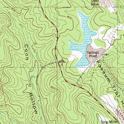 Topographic Map of Kingston School (historical), MO