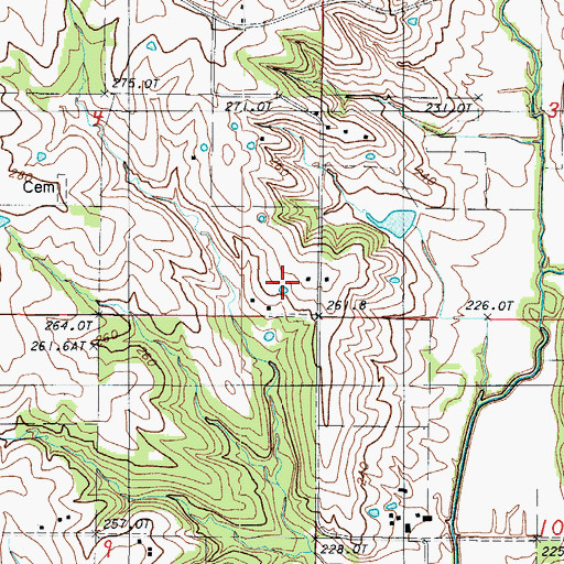 Topographic Map of Kirk School, MO