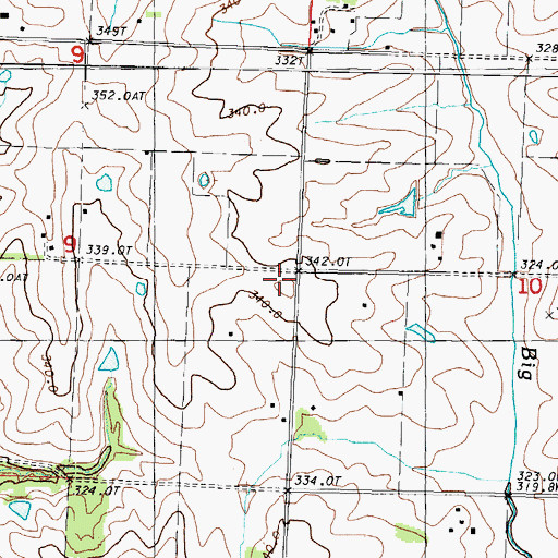Topographic Map of Knabb School (historical), MO