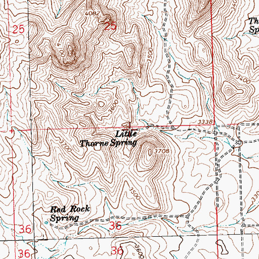 Topographic Map of Little Thorne Spring, AZ