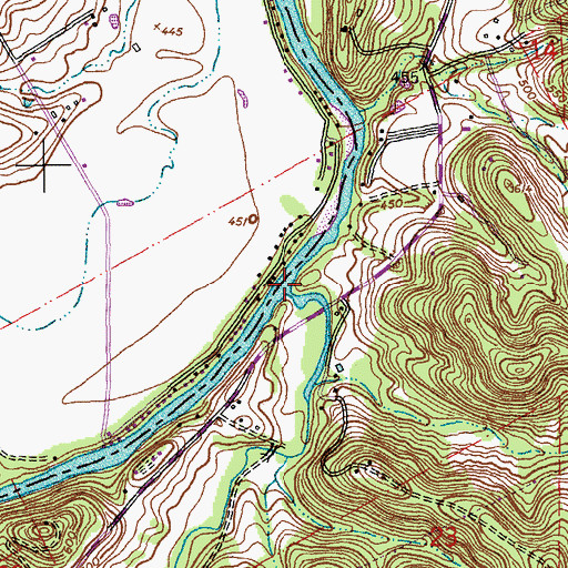 Topographic Map of La Barque Creek, MO