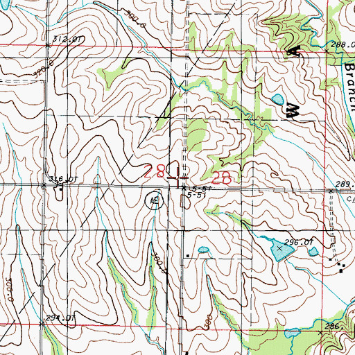 Topographic Map of Lafayette School (historical), MO