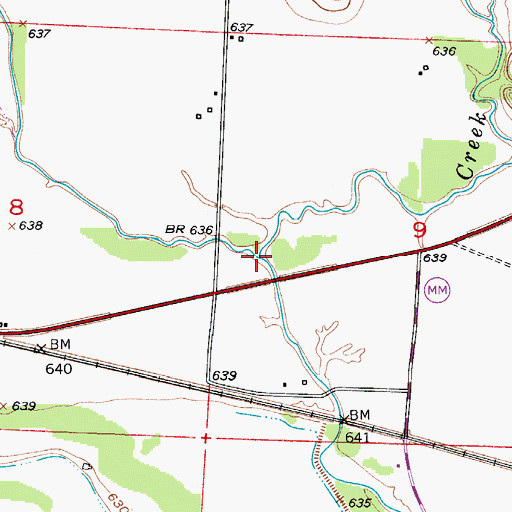 Topographic Map of Lake Creek, MO
