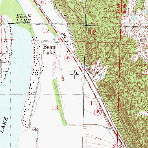 Topographic Map of Lakeview School, MO