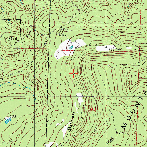 Topographic Map of Horn Mountain School, AR