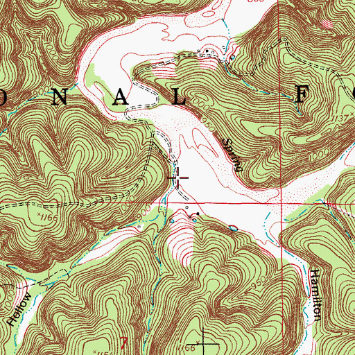 Topographic Map of Lawrence Hollow, MO