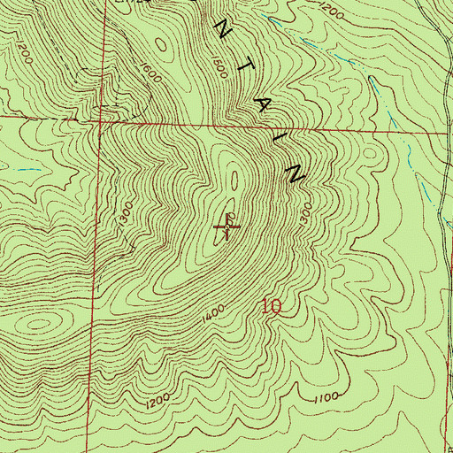 Topographic Map of Horseshoe Mountain, AR