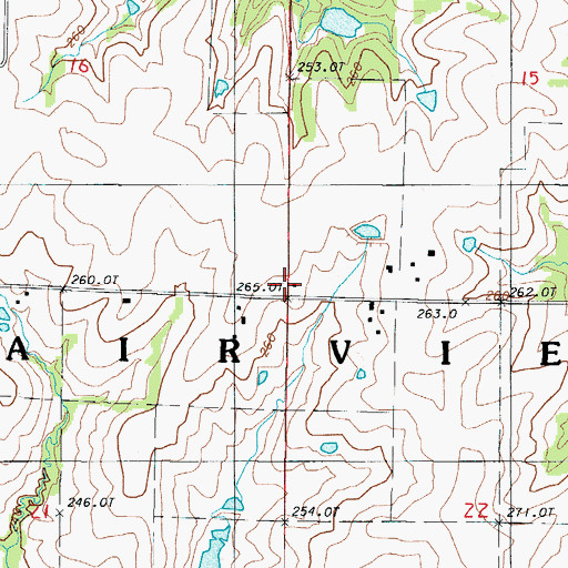 Topographic Map of Layton School, MO