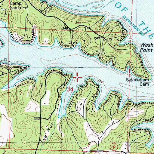 Topographic Map of Lee Hollow, MO