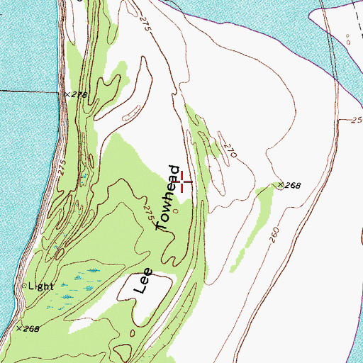 Topographic Map of Lee Towhead, MO