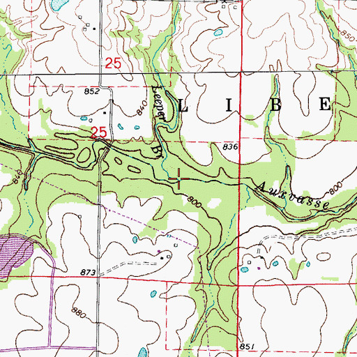 Topographic Map of Leeper Branch, MO