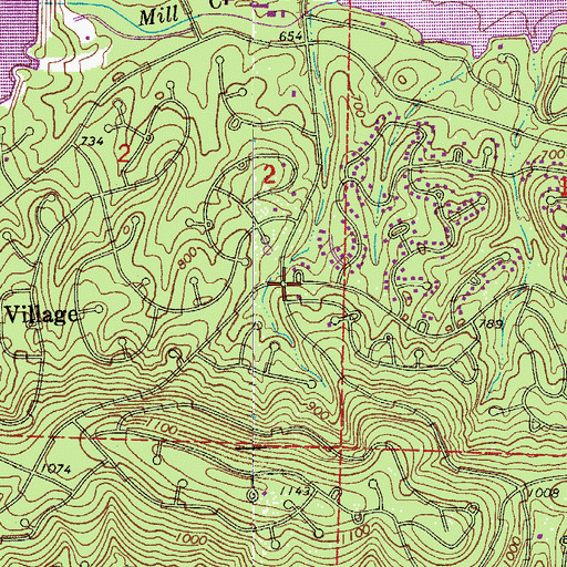 Topographic Map of Hot Springs Village, AR