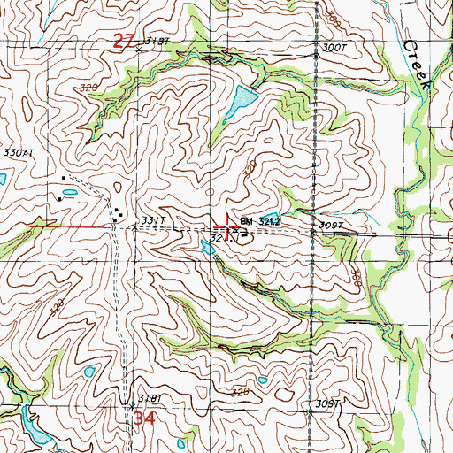 Topographic Map of Leonard School, MO
