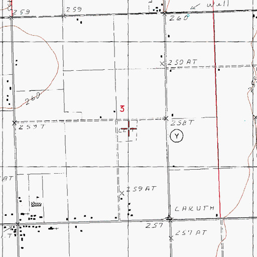 Topographic Map of Liberty Cemetery, MO