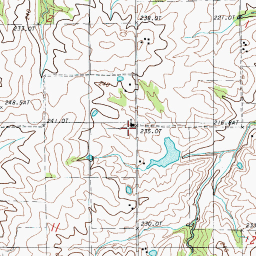 Topographic Map of Liberty Church, MO