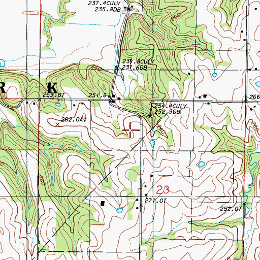 Topographic Map of Liberty Eagle School, MO
