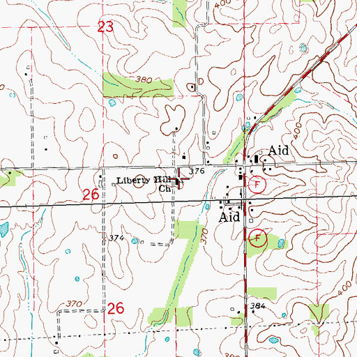 Topographic Map of Liberty Hill Church, MO