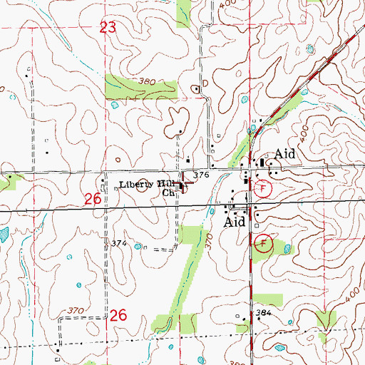 Topographic Map of Liberty Hill Church, MO