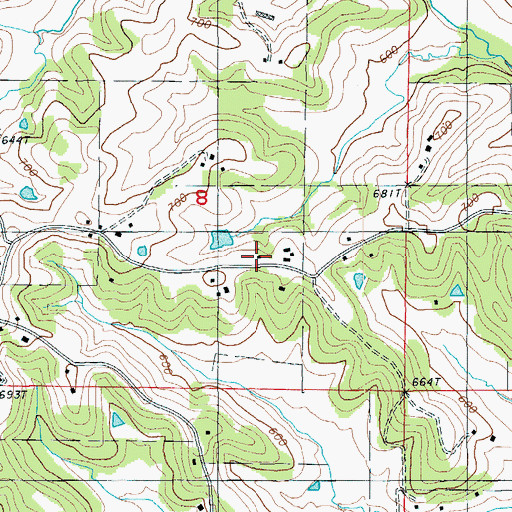 Topographic Map of Liberty School (historical), MO