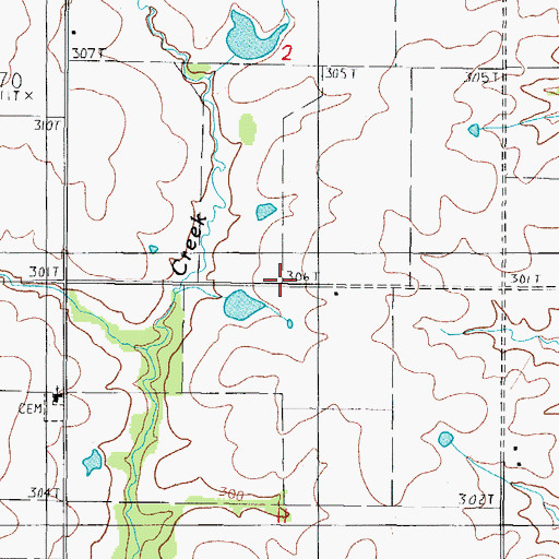 Topographic Map of Liberty School (historical), MO