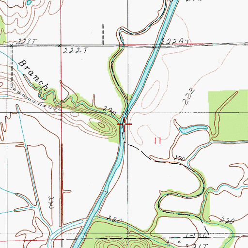 Topographic Map of Lick Branch, MO