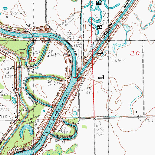 Topographic Map of Lick Creek, MO