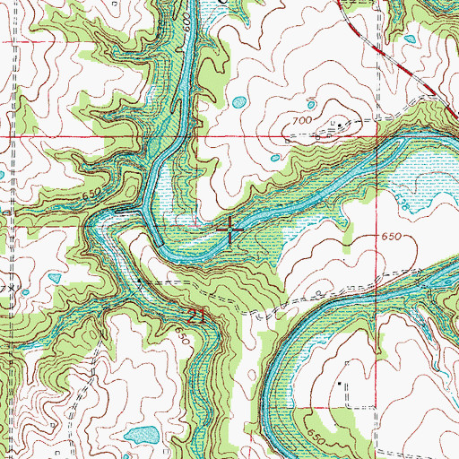Topographic Map of Lick Creek, MO