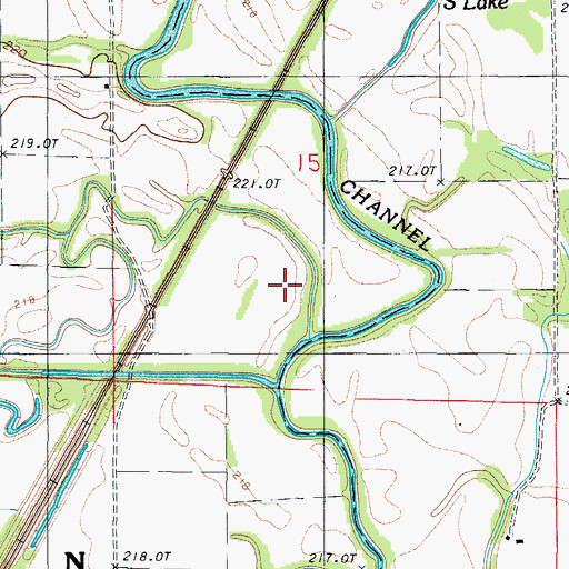 Topographic Map of Lick Fork, MO