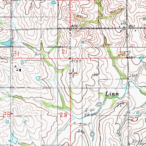 Topographic Map of Light School (historical), MO