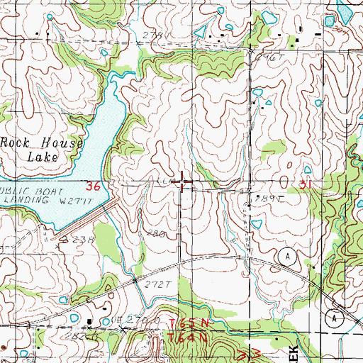 Topographic Map of Lilly Cemetery, MO