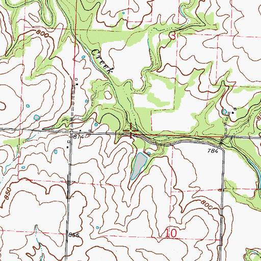 Topographic Map of Limestone Creek, MO