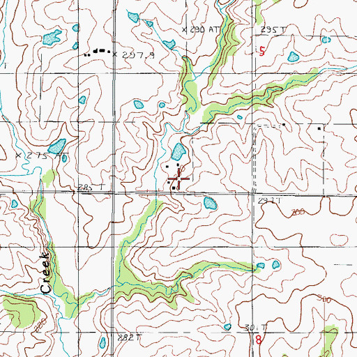 Topographic Map of Lincoln School (historical), MO
