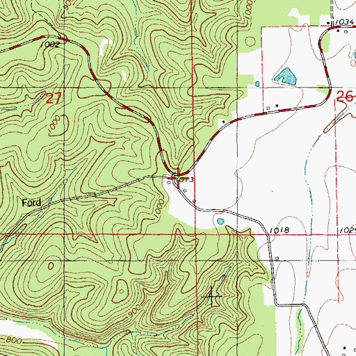 Topographic Map of Lindell Church, MO
