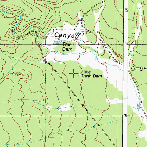 Topographic Map of Little Trash Dam, AZ