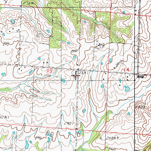Topographic Map of Linheart Church, MO