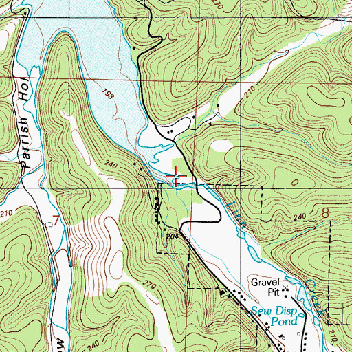 Topographic Map of Linn Creek, MO