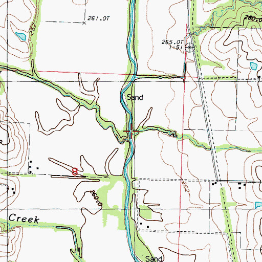 Topographic Map of Linn Creek, MO