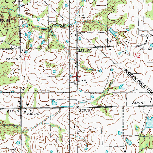 Topographic Map of Linville School (historical), MO