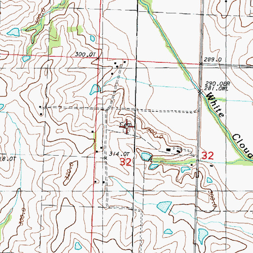 Topographic Map of Litchfield Cemetery, MO
