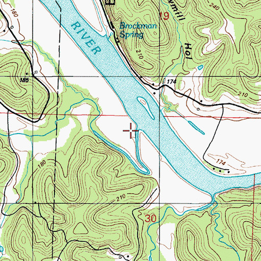 Topographic Map of Little Bear Creek, MO