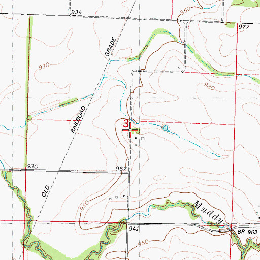 Topographic Map of Little Brick School, MO