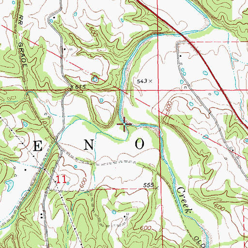 Topographic Map of Little Peno Creek, MO