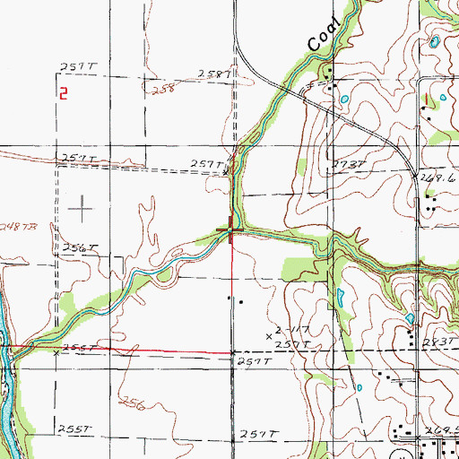 Topographic Map of Little Creek, MO