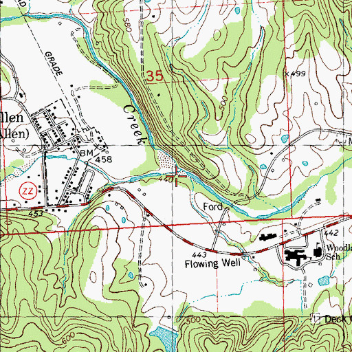 Topographic Map of Little Crooked Creek, MO
