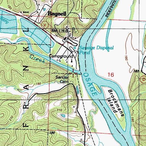 Topographic Map of Little Gravois Creek, MO